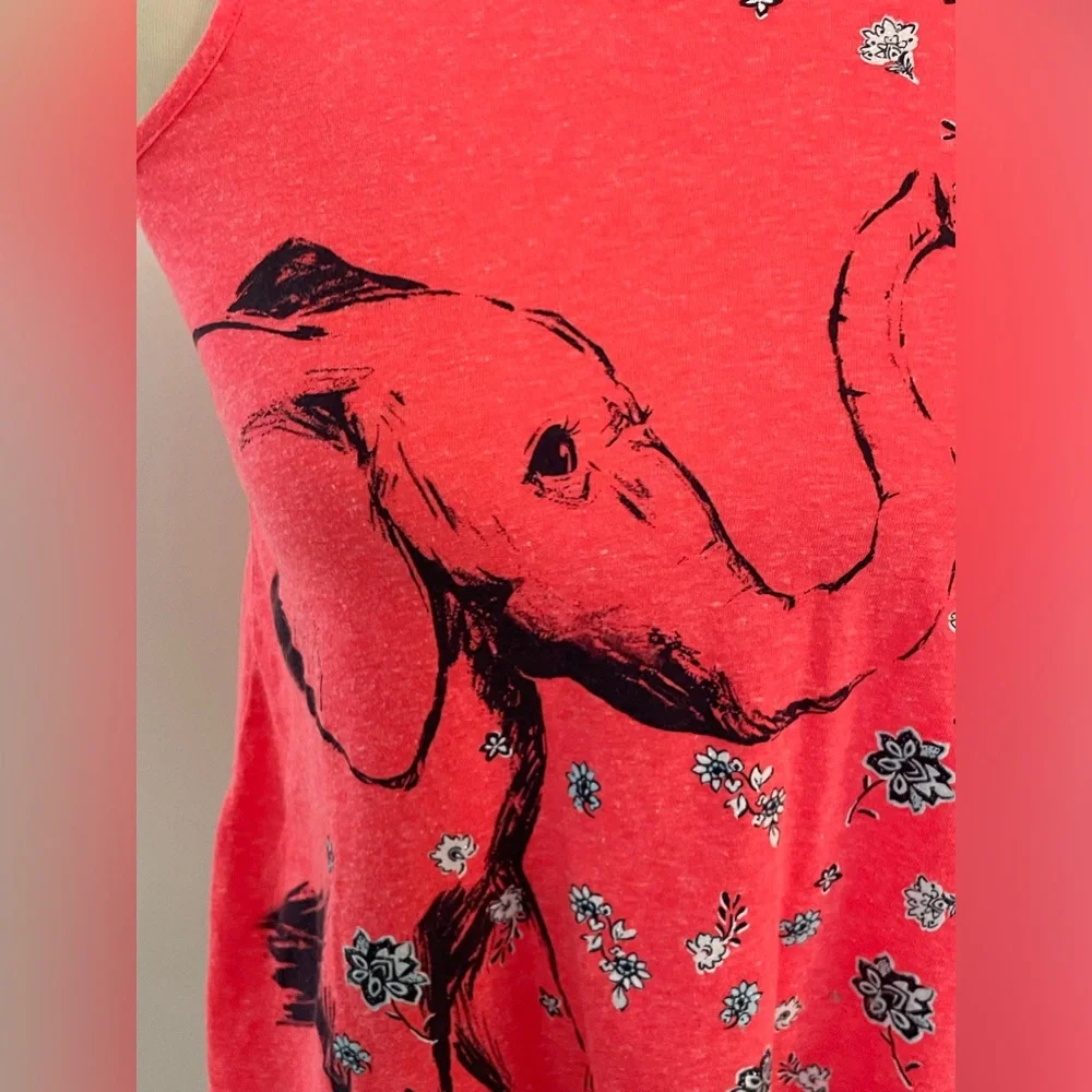 Justice‎ Elephant Style Tank Top Size 12 Coral Pink